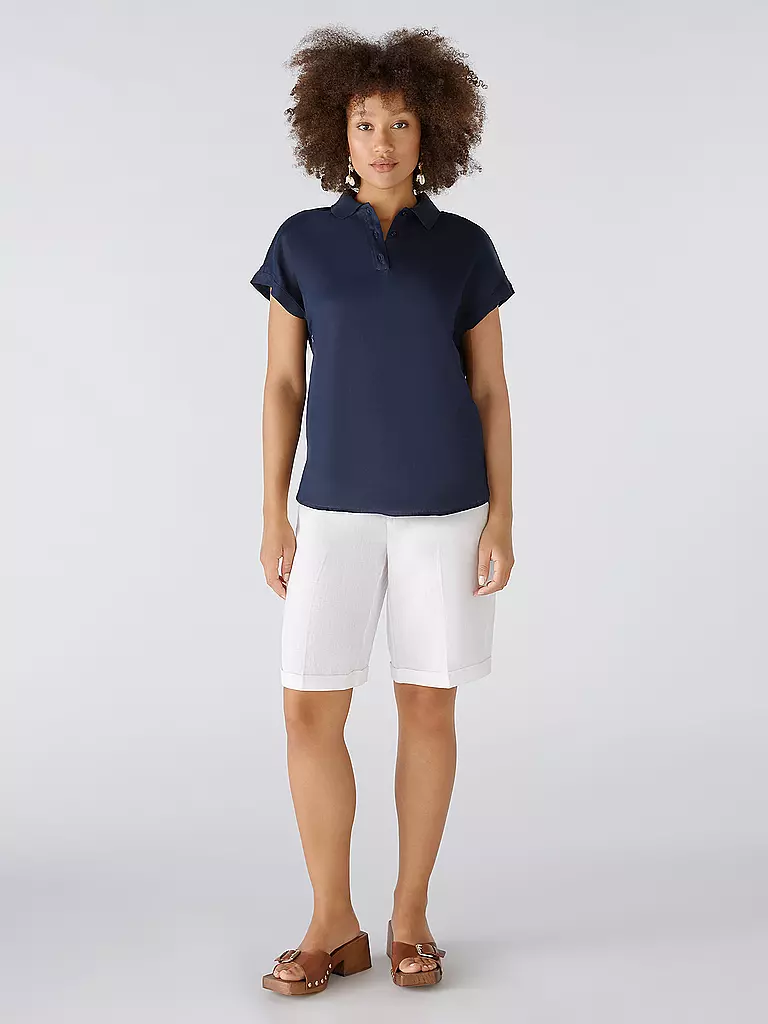 OUÍ | Leinenbluse  | Blu scuro