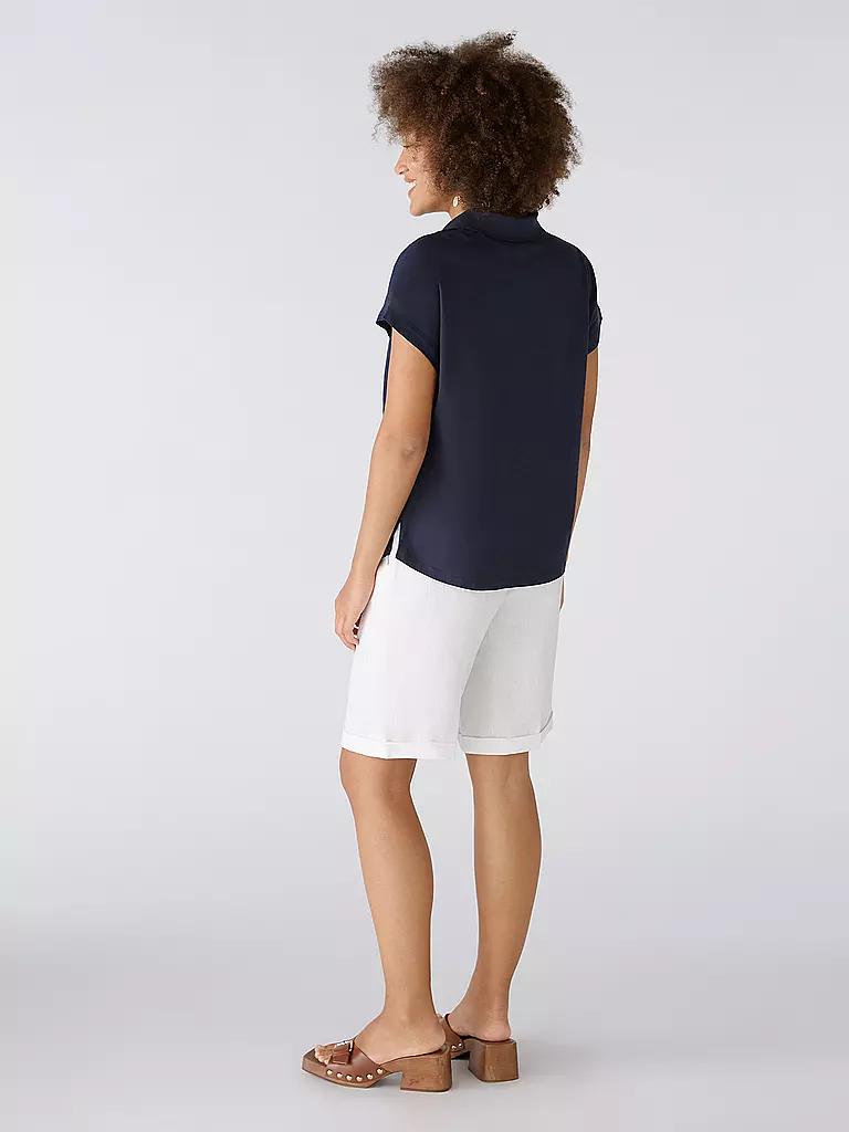 OUÍ | Leinenbluse  | Blu scuro