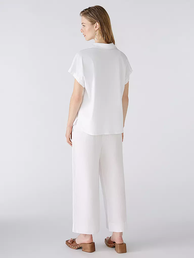 OUÍ | Leinenbluse | Bianco