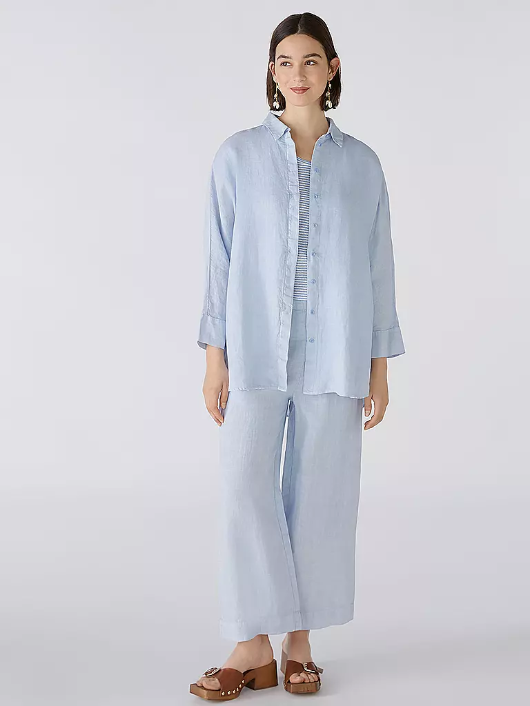 OUÍ | Leinenhose | Blu chiaro
