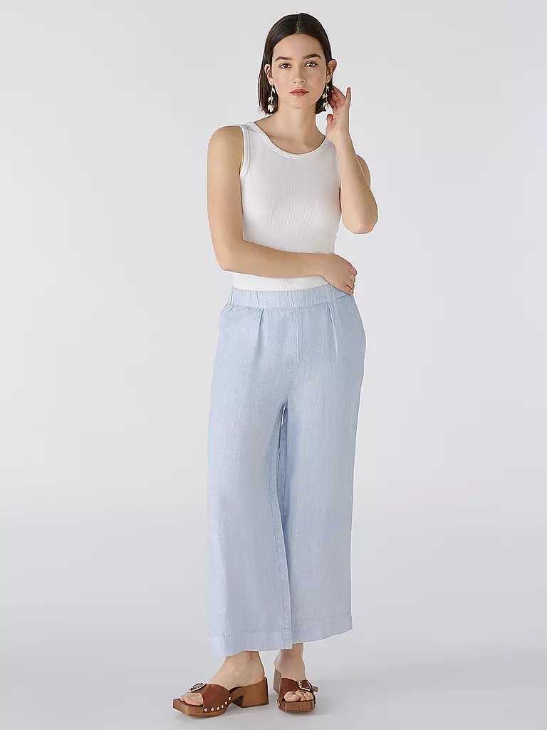 OUÍ | Leinenhose | Blu chiaro