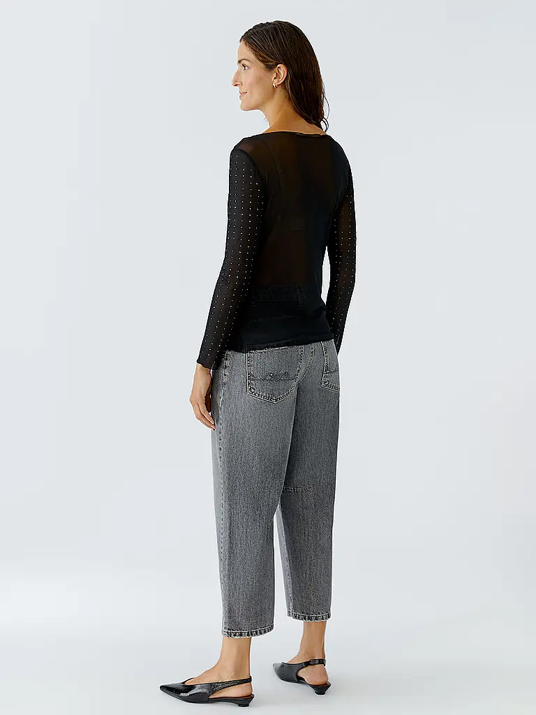 OUÍ | Maglietta a maniche lunghe
Marca: OUÍ
Colore: nero
Categorie: Moda,Donna

Lunghezza manica: Manica lunga
Scollo: Scollo a barchetta
Materiale: Jersey,Poliestere / Poliammide,Elasticizzato
Motivo: Tinta unita
Vestibilità (capispalla): Slim
Dettagli: Stra | Nero