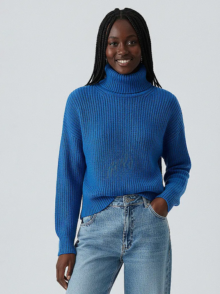 OUÍ | Maglione a collo alto | Blu