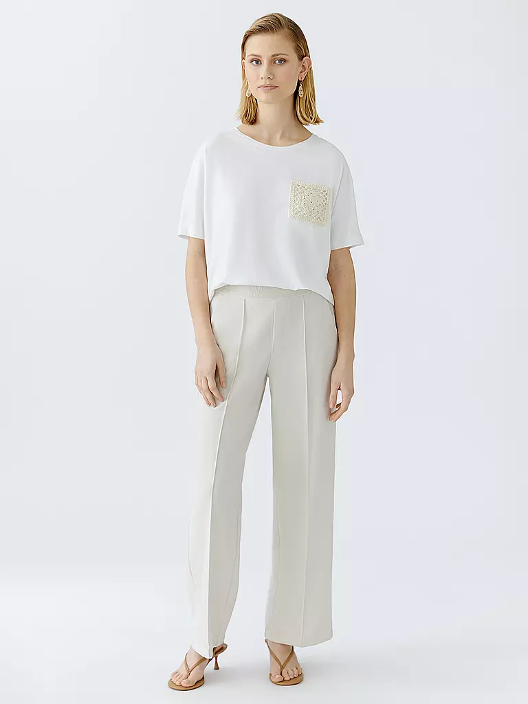 OUÍ | Pantaloni Marlene | Crema