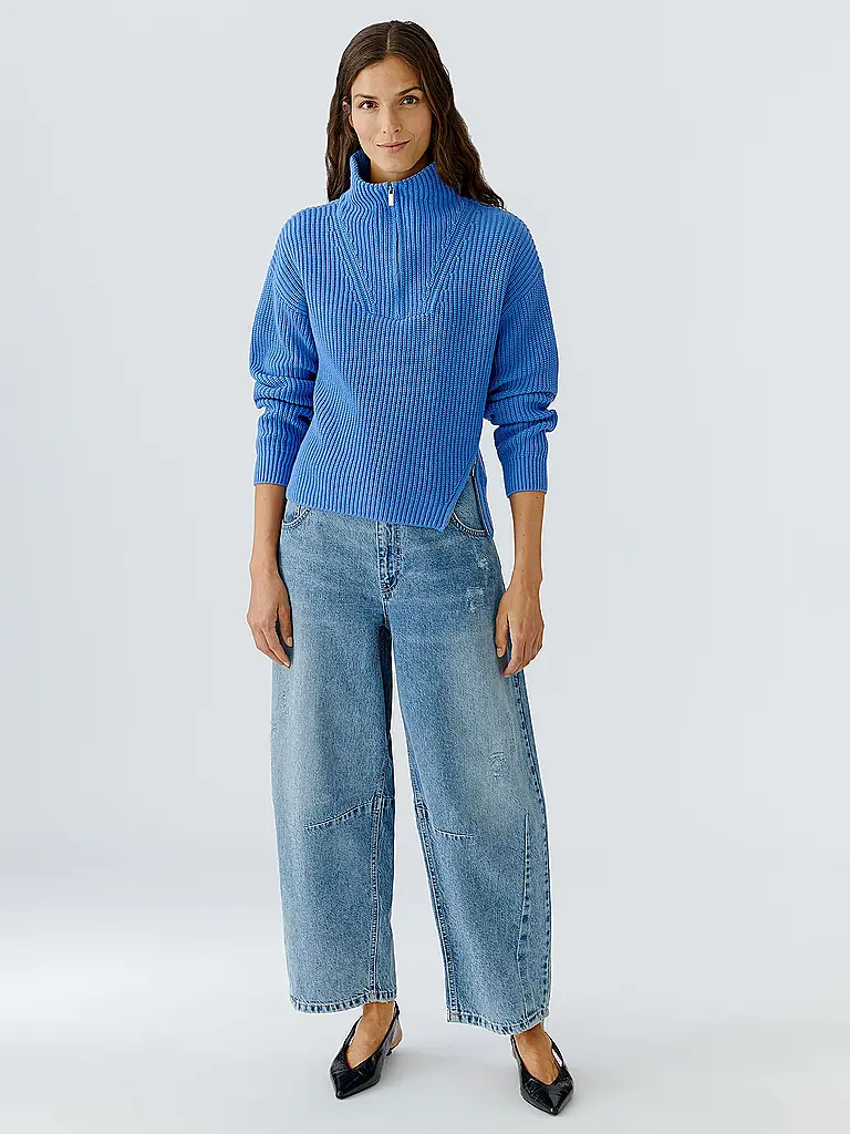 OUÍ | Pullover Troyer | Blu