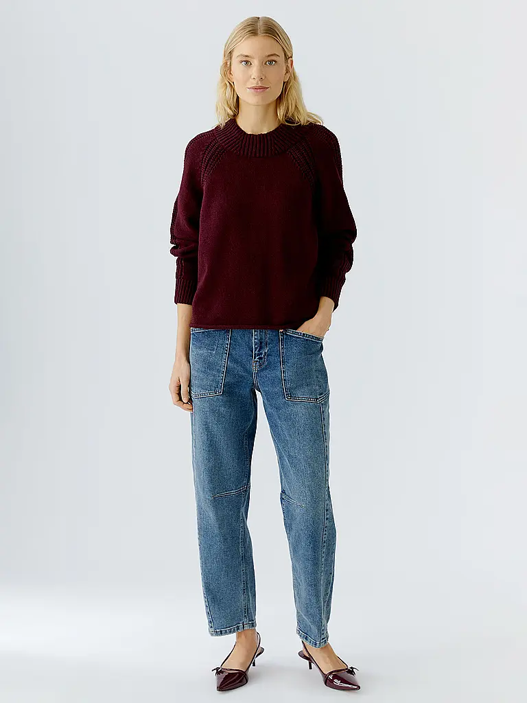 OUÍ | Pullover | Rosso scuro