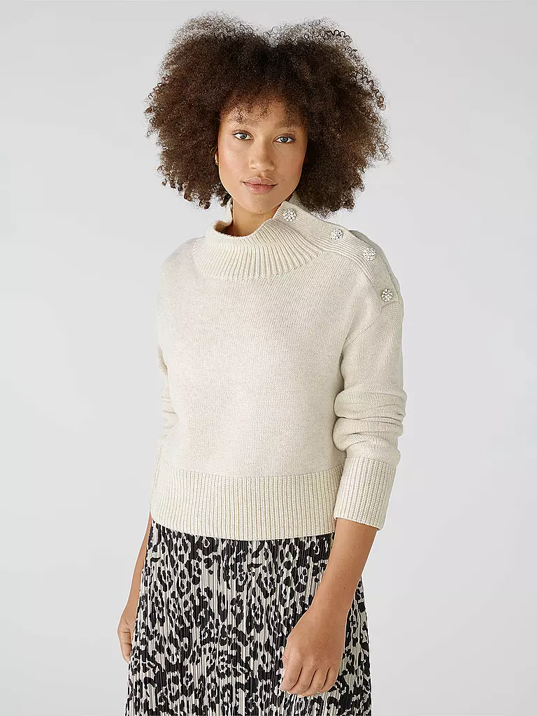 OUÍ | Rollkragenpullover | Crema