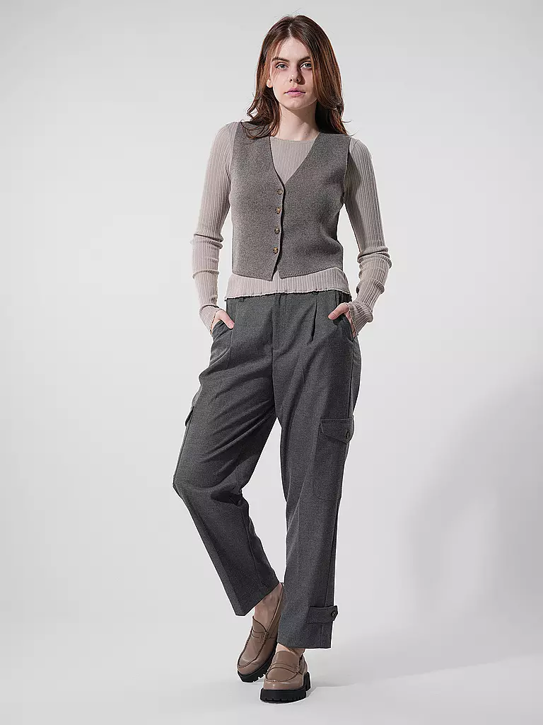 OUÍ | Strickgilet | Cammello