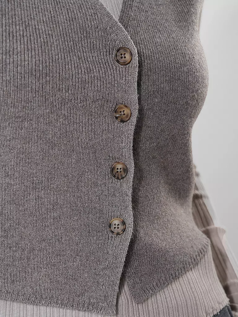 OUÍ | Strickgilet | Cammello