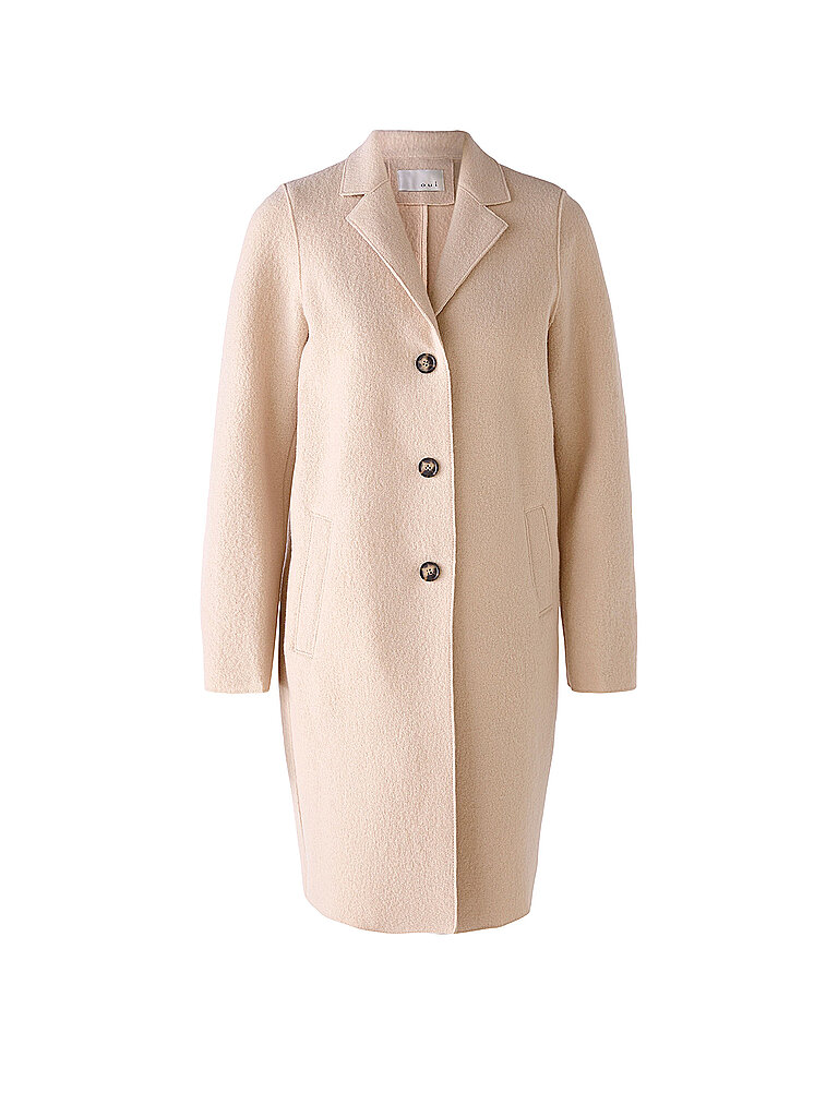 Ouí Cappotto di lana crema 34