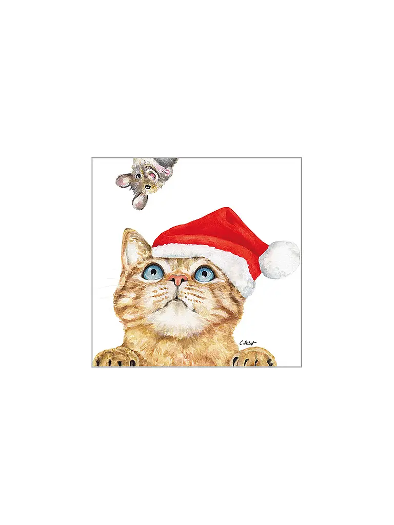 PAPER-PRODUCTS | Servietten natalizie 25x25 cm | Bianco