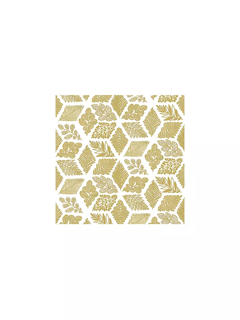 PAPER-PRODUCTS | Tovaglioli da pranzo natalizi 33x33 cm PURE LEAVES | Oro