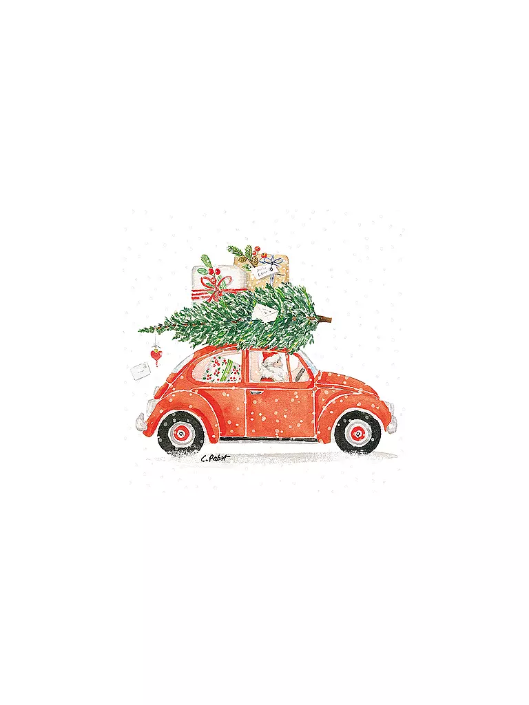 PAPER-PRODUCTS | Weihnachts Lunch-Servietten 33x33cm CHR. DELIVERY | Rosso
