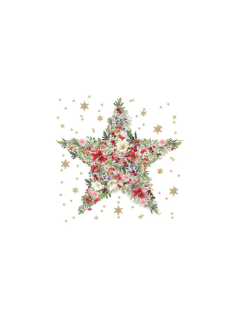 PAPER-PRODUCTS | Weihnachts-Servietten 33x33cm  | Bianco