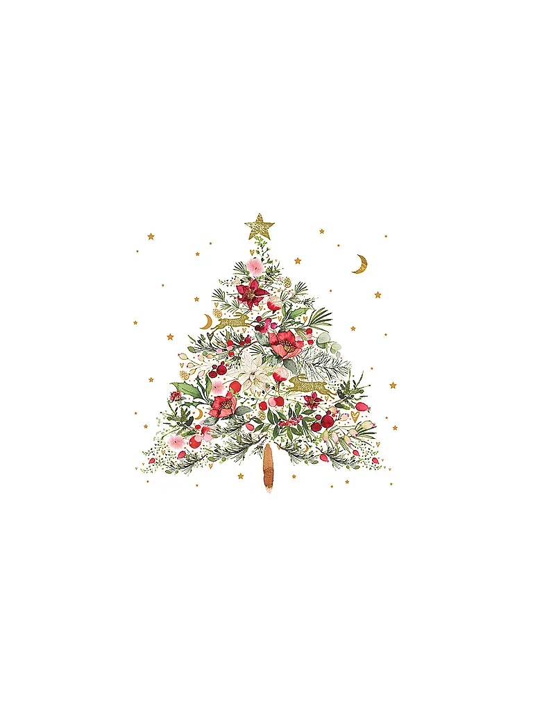 PAPER-PRODUCTS | Weihnachts-Servietten 33x33cm  | Bianco