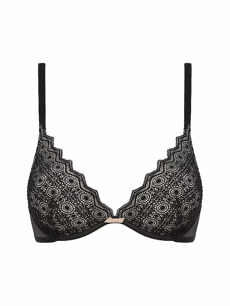 PASSIONATA | Dekollete-BH ungefüttert (Mit Bügel) "Georgia" black | Nero