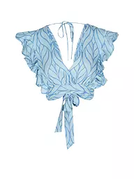 PEARL & CAVIAR | Top corto aderente ZAKAR | Blu