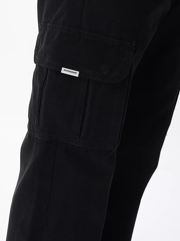 PEGADOR | Cargohose NEIVA Straight Fit | Nero