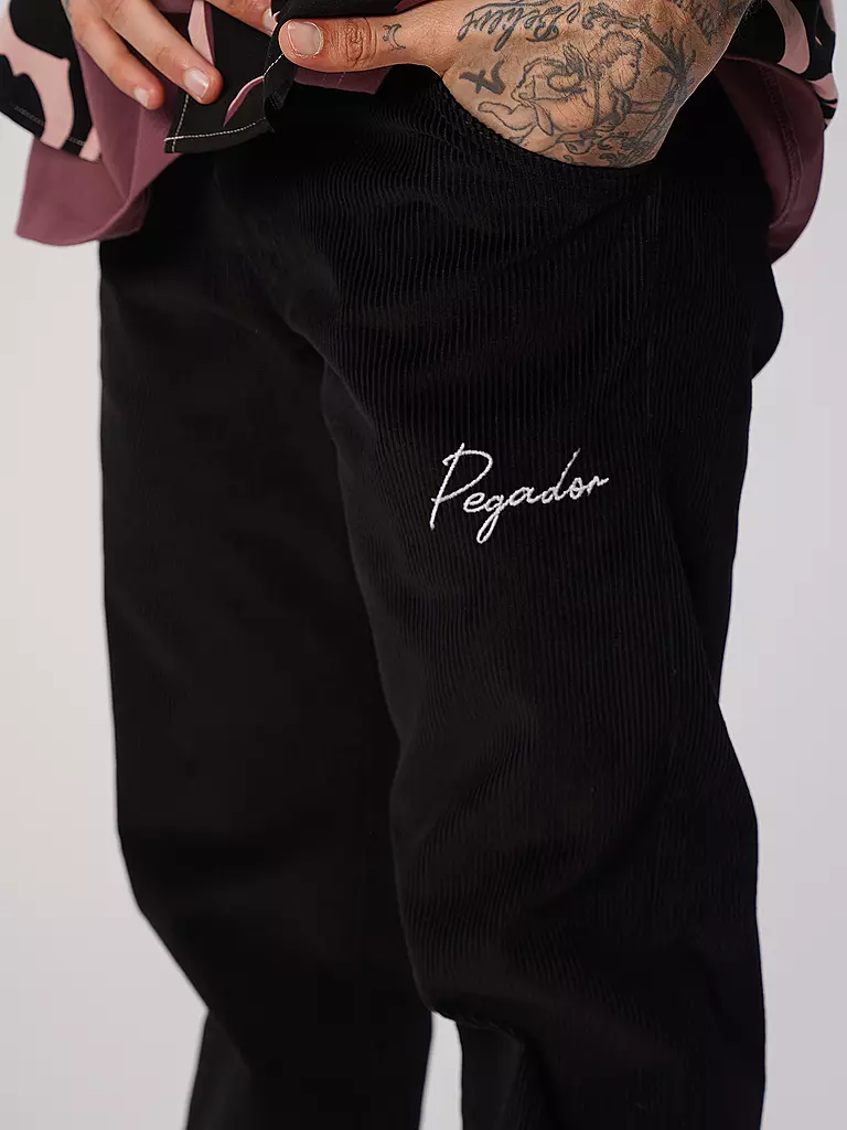 PEGADOR | Cordhose  Straight Fit  | Nero