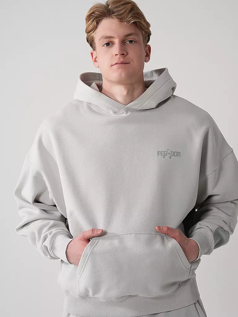 PEGADOR | Felpa con cappuccio - Hoodie MINER | Grigio chiaro