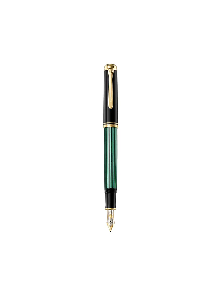 PELIKAN | Penna stilografica - Penna a stantuffo Souverän® M 400 Nero-Verde Medium | Verde scuro