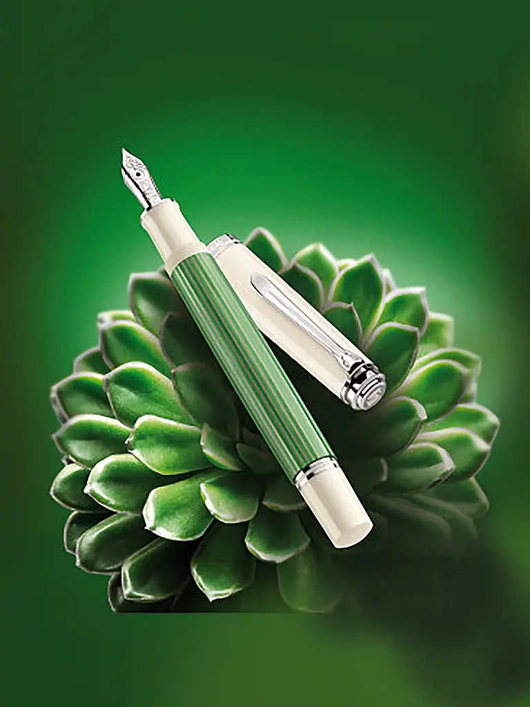 PELIKAN | Penna stilografica Souverän® M605 Medium verde-bianca | 