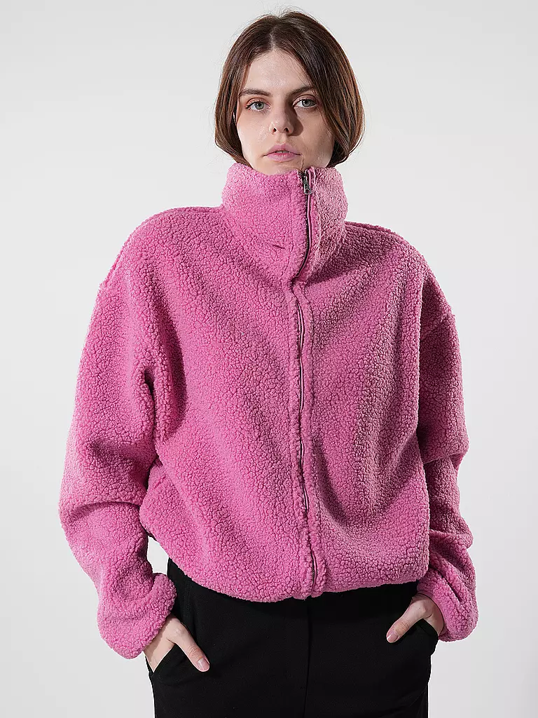 PENN&INK | Jacke in Teddyfell | Fucsia
