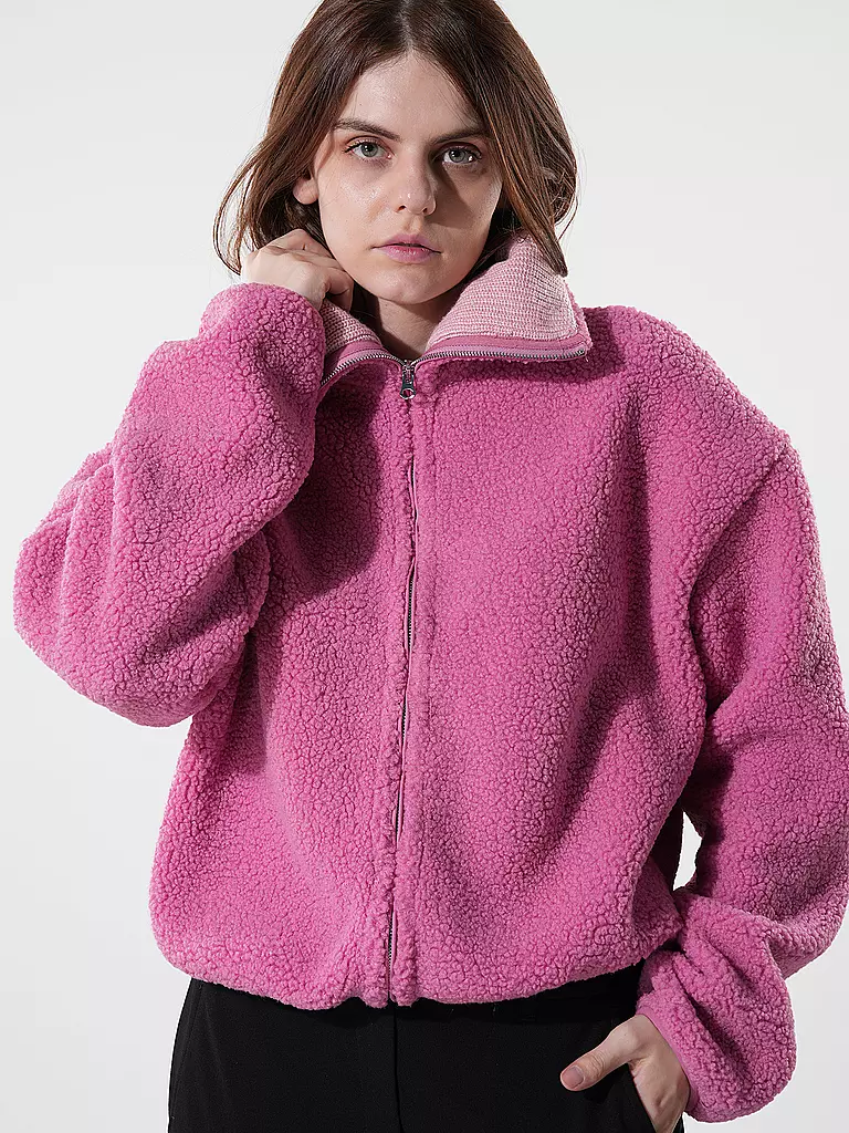 PENN&INK | Jacke in Teddyfell | Fucsia
