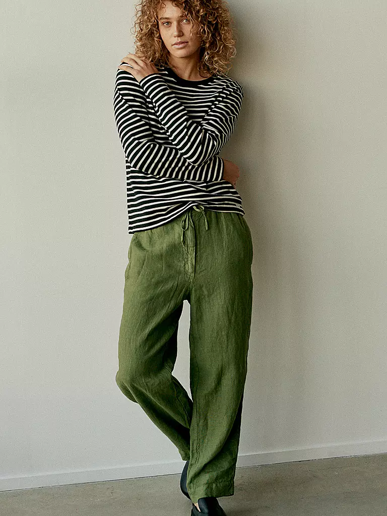 PENN&INK | Leinenhose  | Oliva
