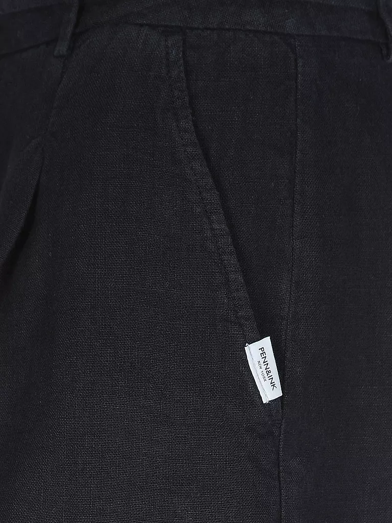 PENN&INK | Leinenshorts  | Blu scuro