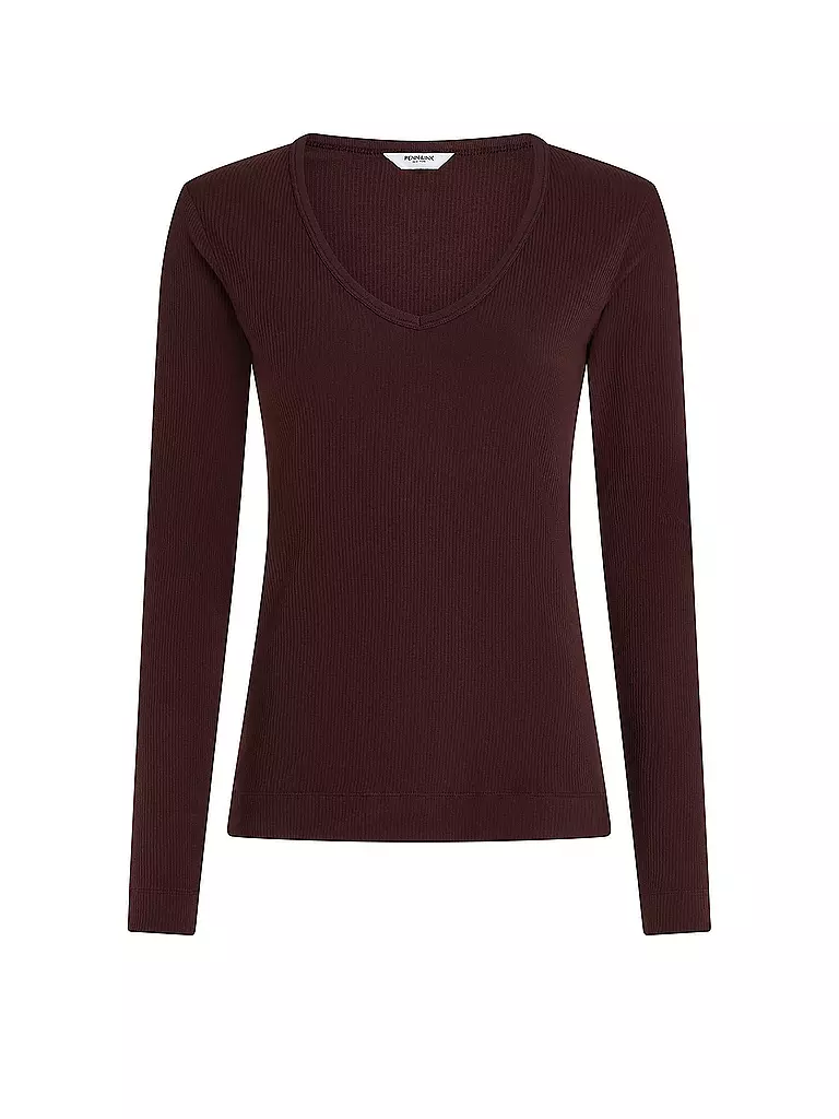 PENN&INK | Maglietta a maniche lunghe | Rosso scuro