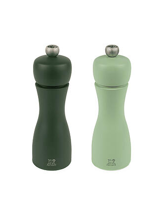 PEUGEOT | Set macinapepe e macinasale TAHITI WASSER 2 pz. 15 cm faggio / verde chiaro e scuro