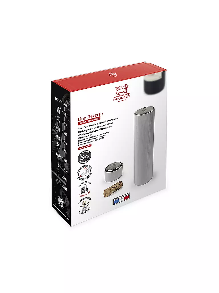 PEUGEOT | Cavatappi elettrico Line Reverse 21cm Alu | 