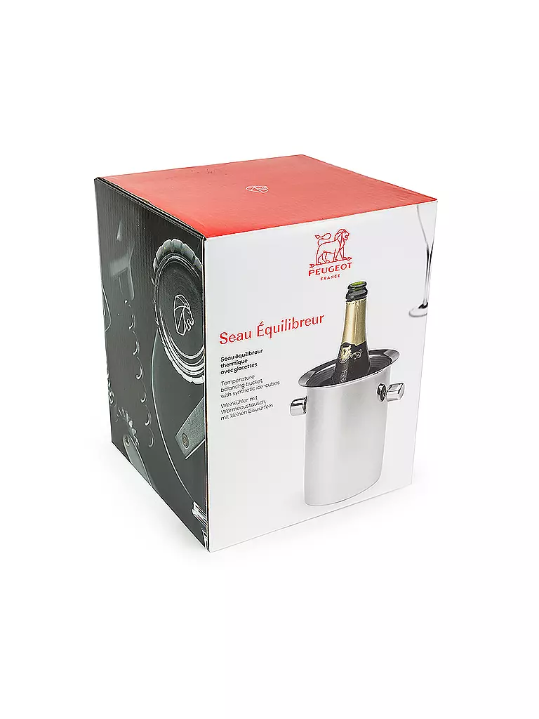 PEUGEOT | Champagnerkühler mit Kühlakku 19cm Edelstahl | Argento