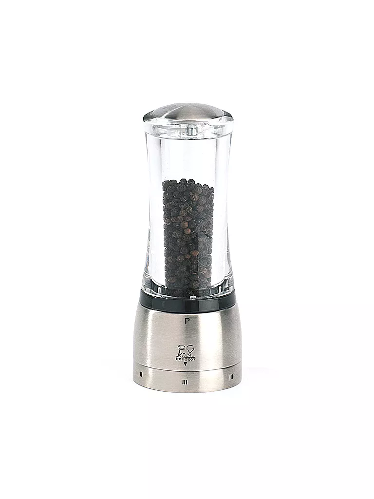 PEUGEOT | Macinapepe "Daman" 16 cm (Acrilico/Acciaio inox) | Trasparente
