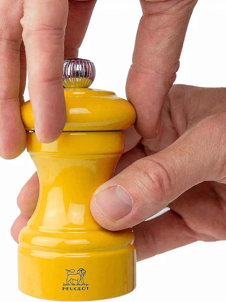 PEUGEOT | Macinino da pepe BISTRORAMA 10 cm Faggio / Zafferano | Giallo