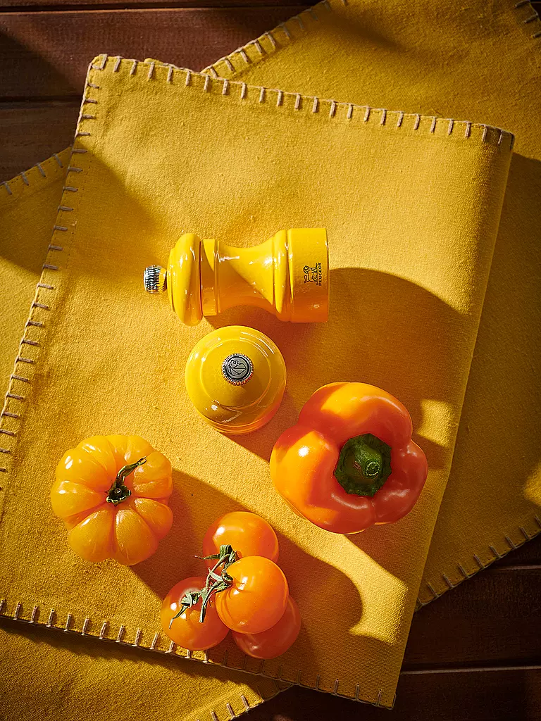 PEUGEOT | Macinino da pepe BISTRORAMA 10 cm Faggio / Zafferano | Giallo