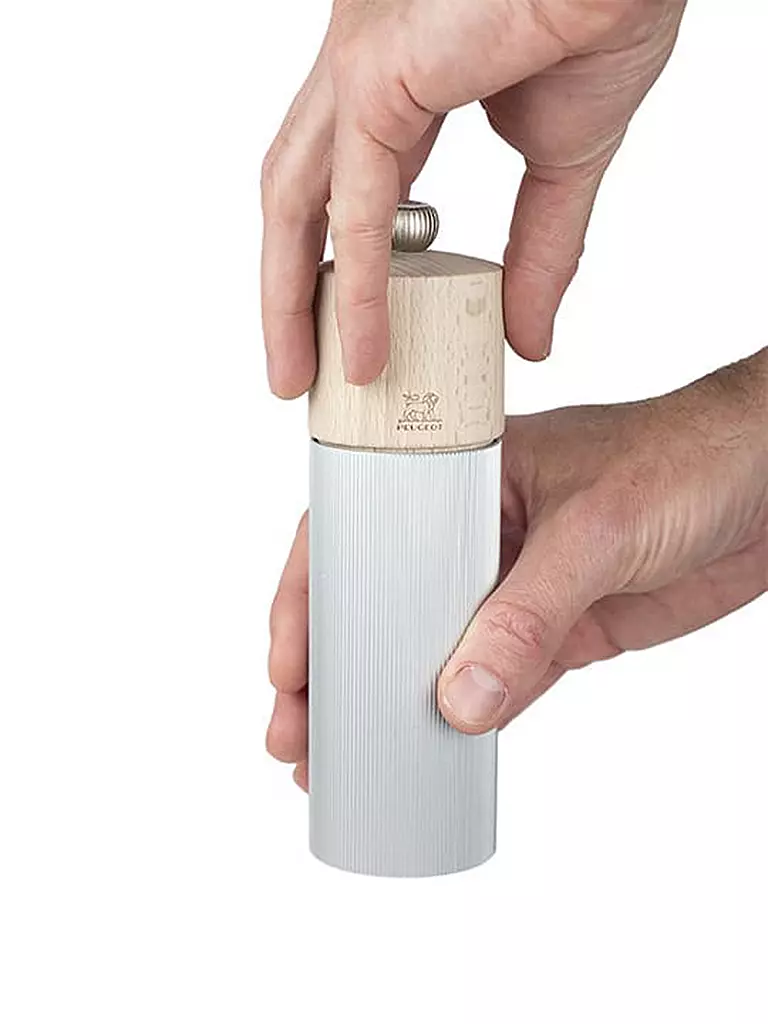 PEUGEOT | Macinino da sale 18 cm LINE Alluminio / Faggio - Naturale | Beige