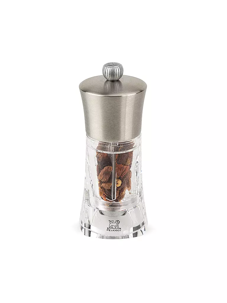 PEUGEOT | Macinino per peperoncino "Ouessant" 14 cm (acrilico/acciaio inossidabile) | Argento
