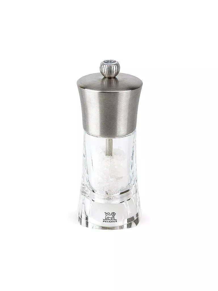 PEUGEOT | Macinino per sale "Ouessant" 14 cm (Acrilico/Acciaio inossidabile) | Trasparente