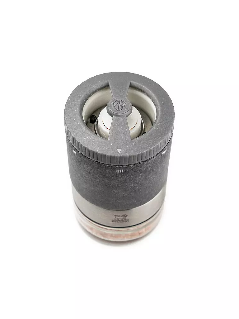PEUGEOT | Macinino per sale - Barattolo per sale MAESTRO 11 cm Grafite/Chiaro | Grigio chiaro