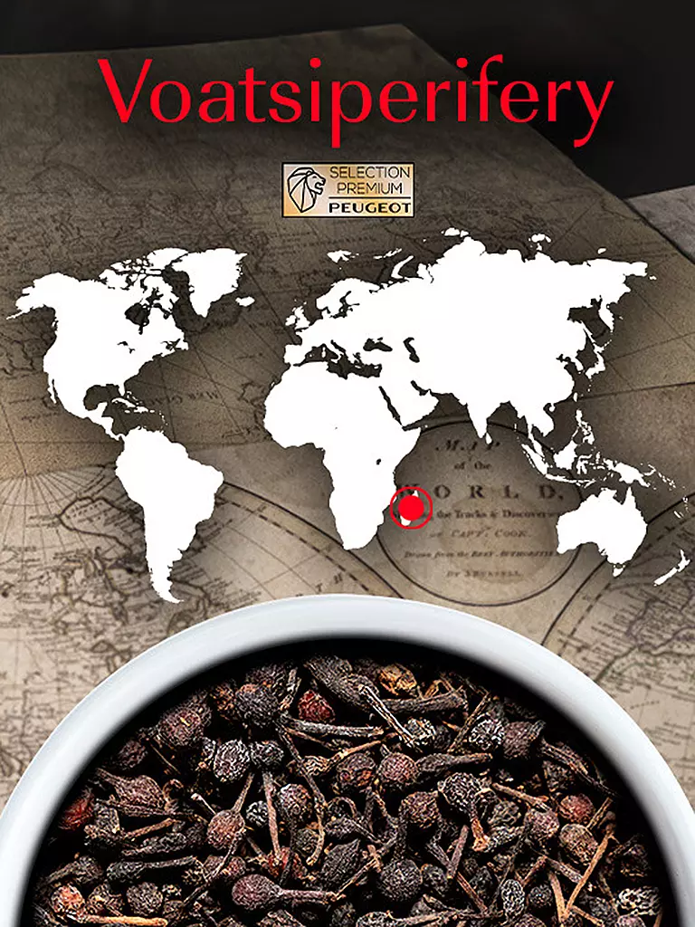 PEUGEOT | Pepe selvatico Voatsiperifery Madagascar 3x20g | Nero