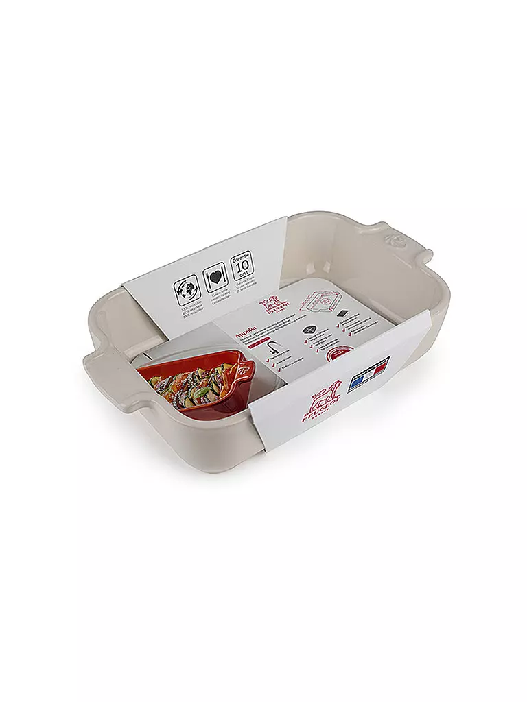 PEUGEOT | Pirofila in ceramica Appolia rettangolare Ecru 18x12cm | Bianco