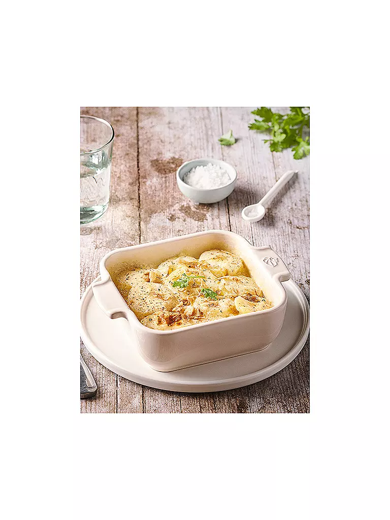 PEUGEOT | Pirofila quadrata in ceramica Appolia Ecru 13x13cm | Bianco