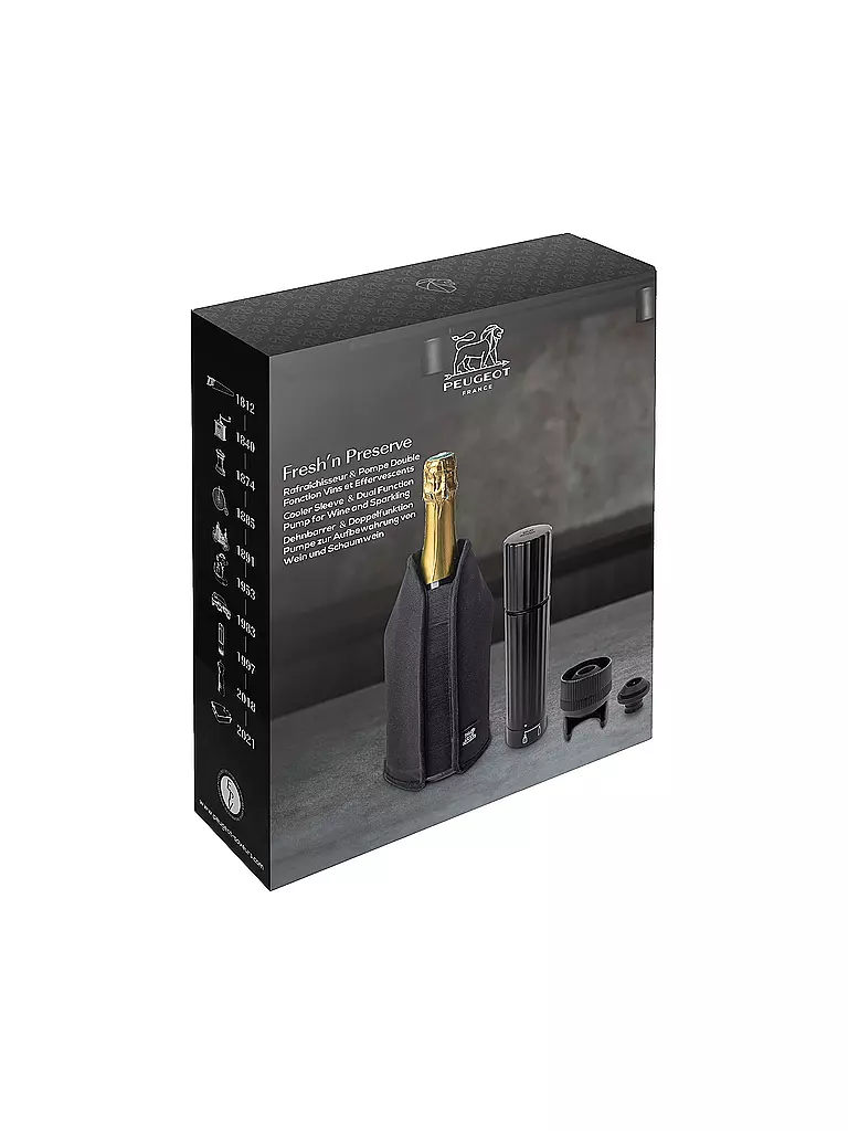 PEUGEOT | Set 2 pz. Pompa per vuoto Duo/Frizz FRESH N PRESERVE nero | 