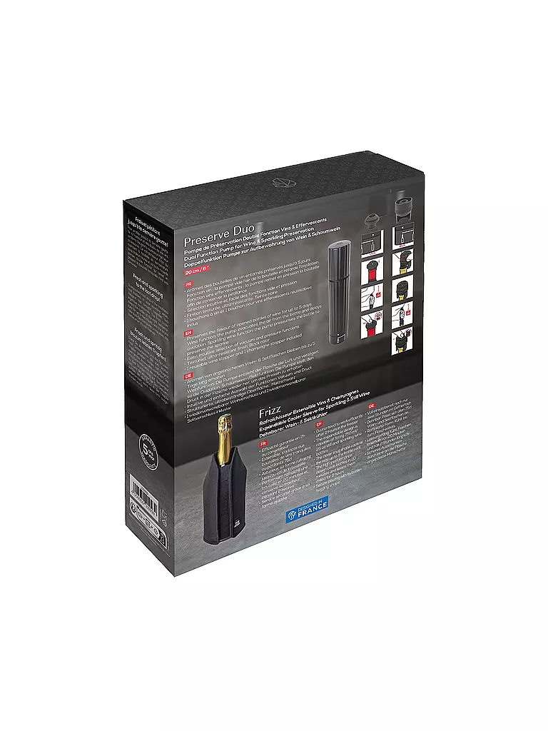 PEUGEOT | Set 2 pz. Pompa per vuoto Duo/Frizz FRESH N PRESERVE nero | 