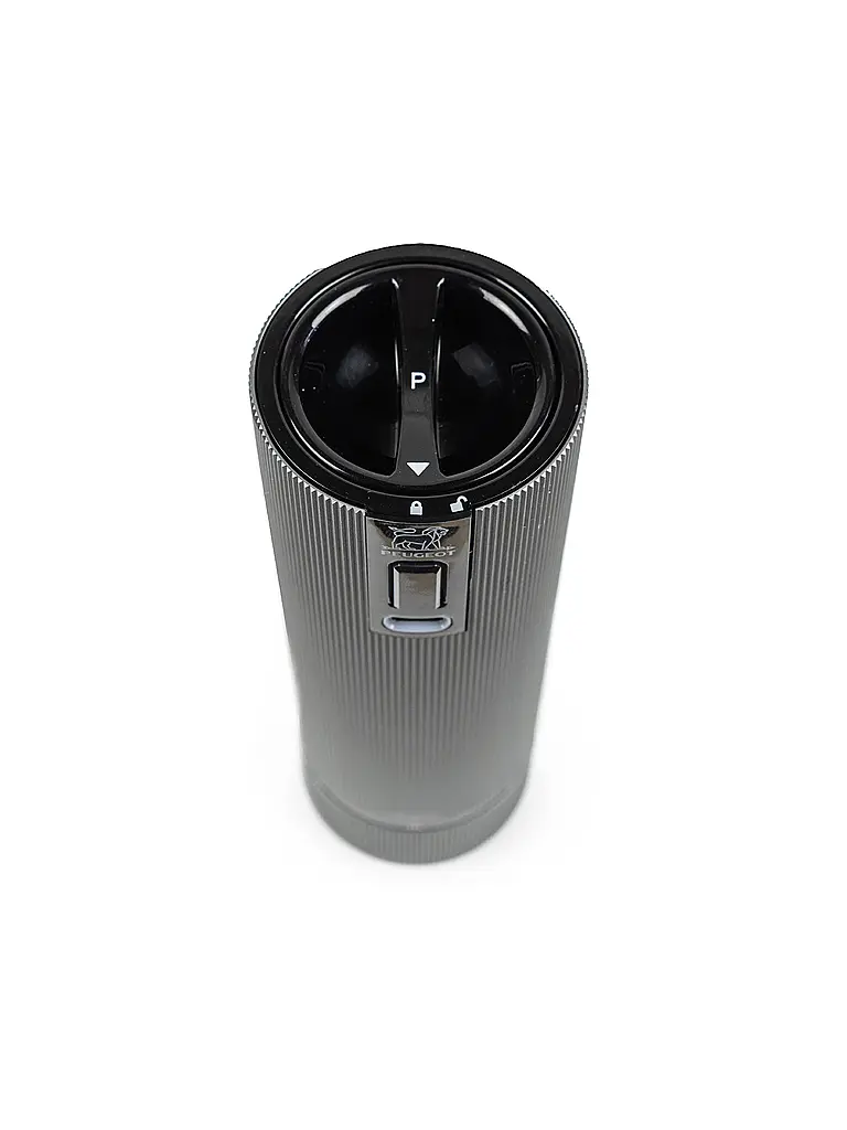 PEUGEOT | Set di macina sale e pepe elettrici ricaricabili 15 cm ELECTRIC-DUO NIGHT-LINE Alu/Nero | 