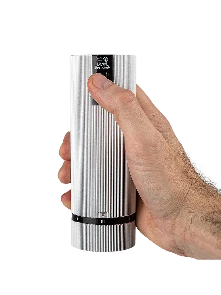 PEUGEOT | Set di macinini elettrici ricaricabili per sale e pepe 15 cm ELECTRIC-DUO LINE Carbon Alu | 