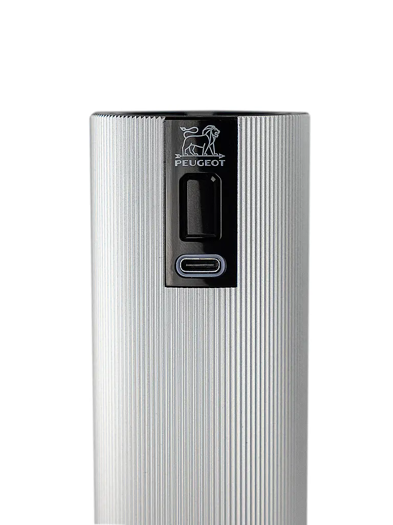 PEUGEOT | Set di macinini elettrici ricaricabili per sale e pepe 15 cm ELECTRIC-DUO LINE Carbon Alu | 