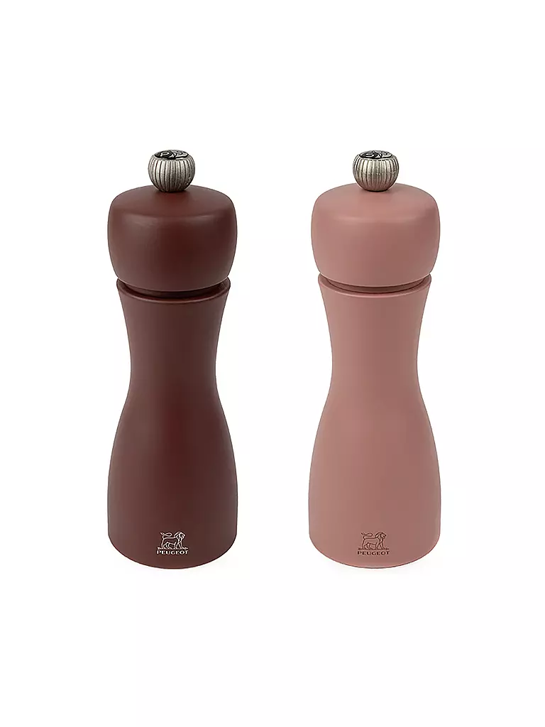 PEUGEOT | Set macinapepe e macinasale TAHITI ERDE 2 pz. 15 cm faggio / marrone chiaro e scuro | Marrone